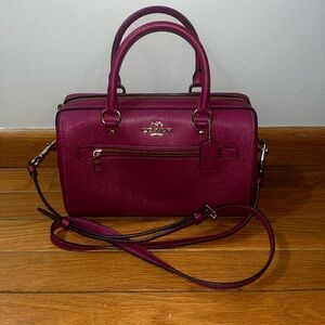 Coach Mauve Leather Satchel